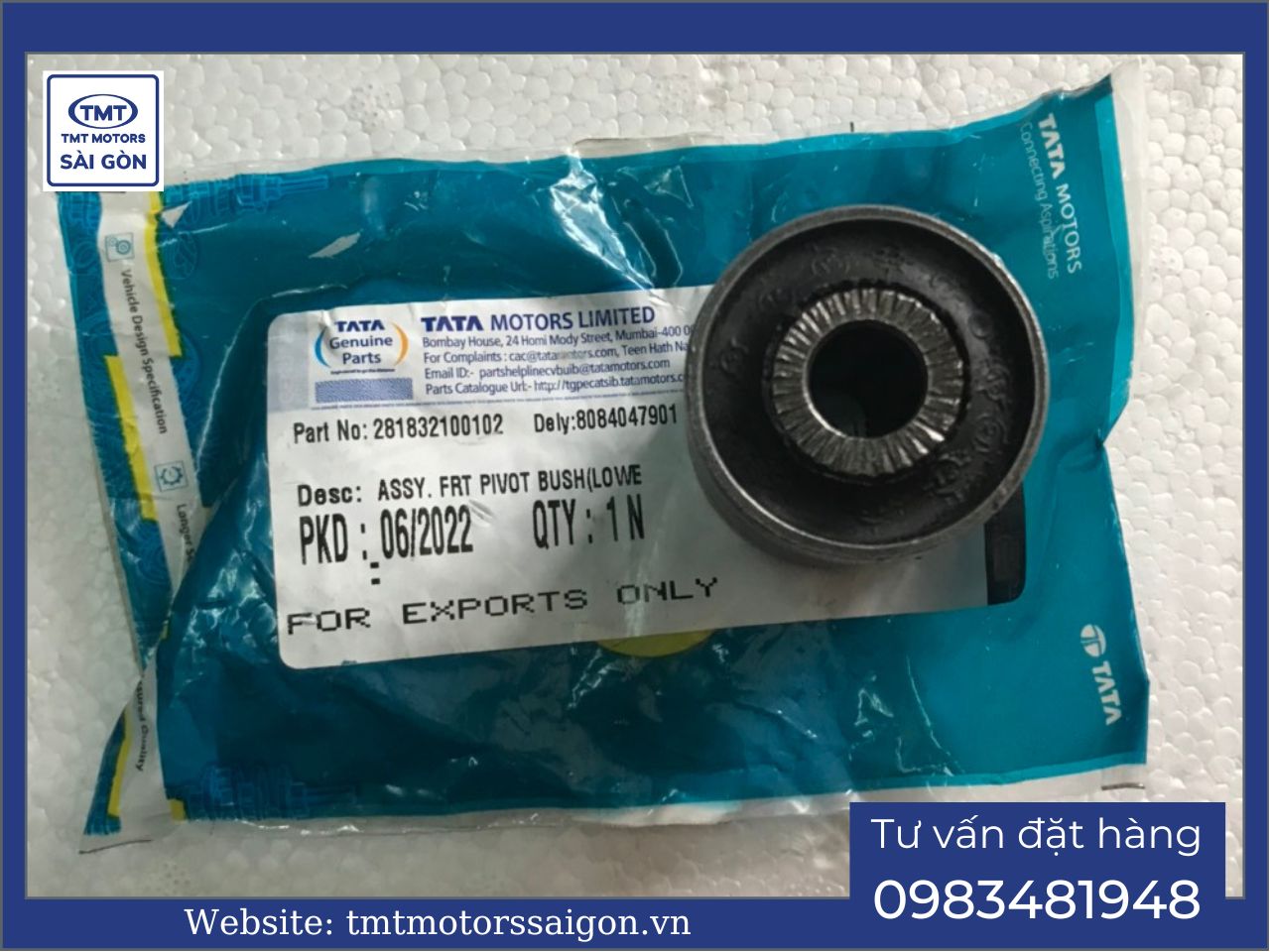 Ống lót thanh truyền hệ thống treo trước xe TATA Super ACE E2 - Trung tâm phụ tùng xe tải